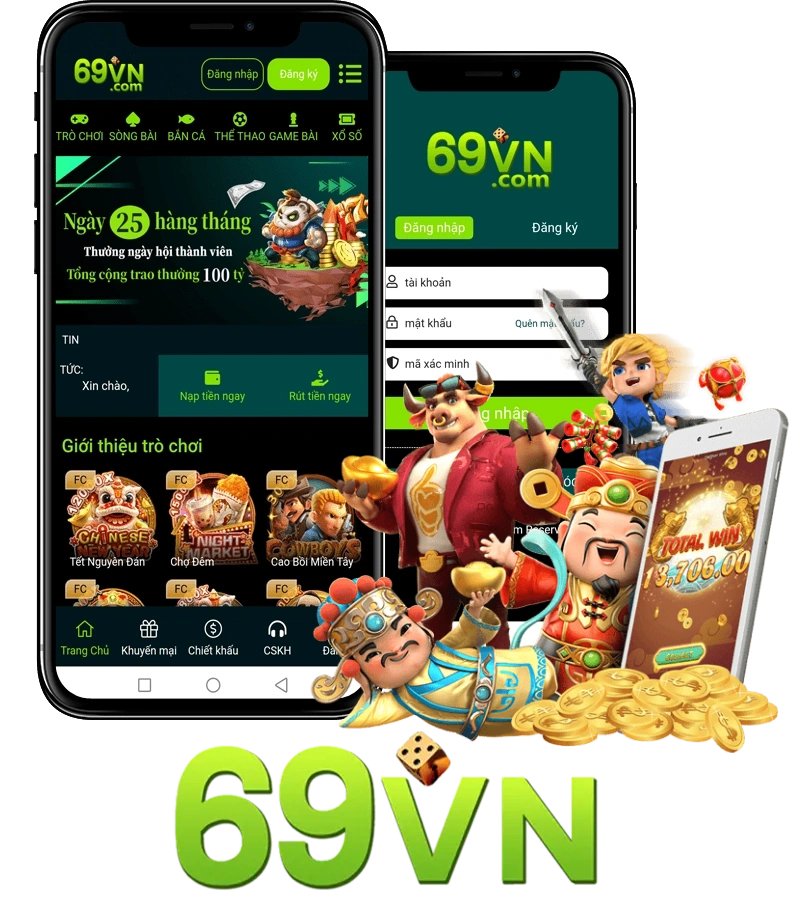 Hình ảnh dịch vụ ứng dụng 69Vn trên điện thoại
